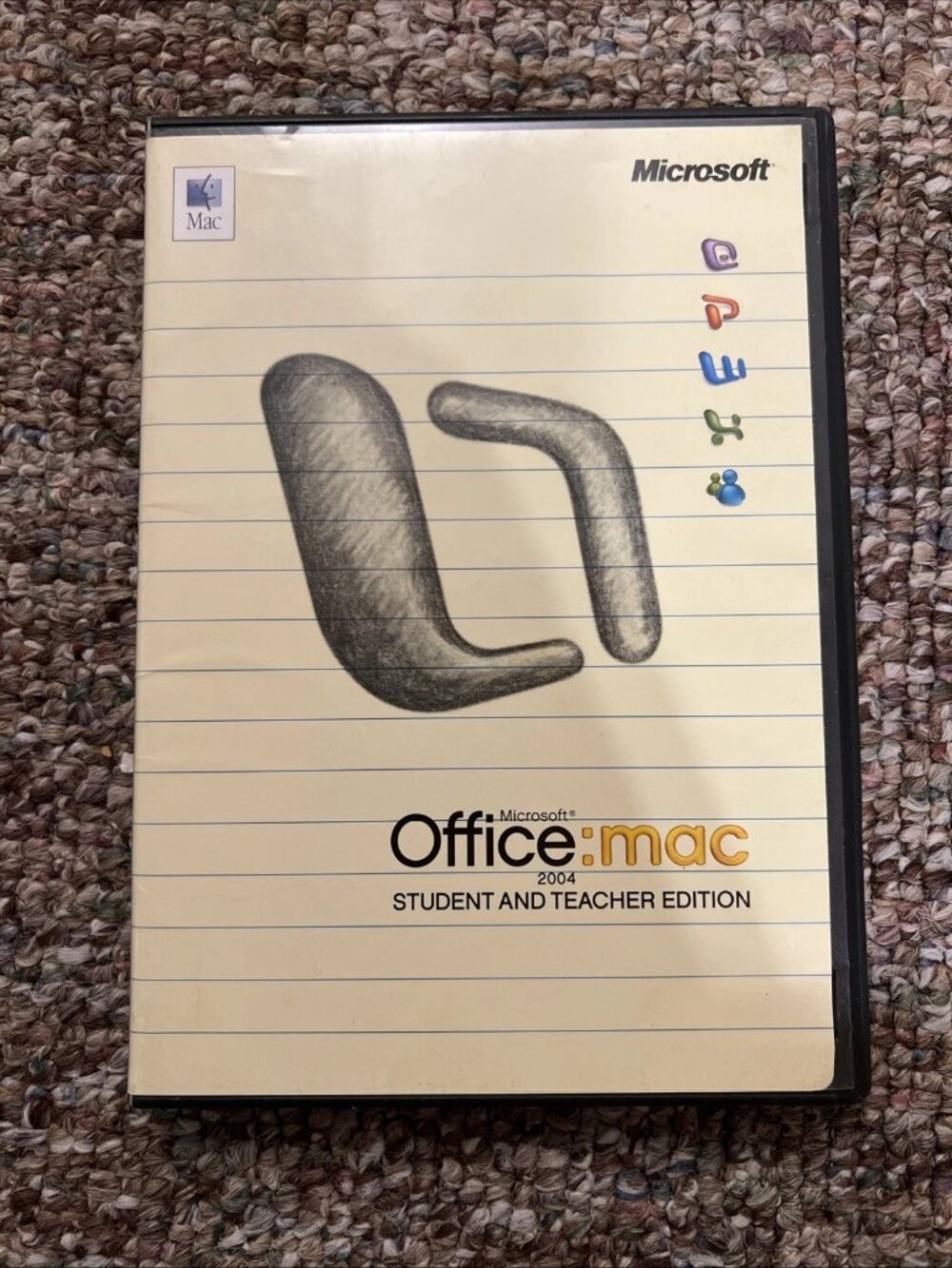 Microsoft Office Mac 2004 Student and Teacher Edition Software 3 Keys w/ Booklet